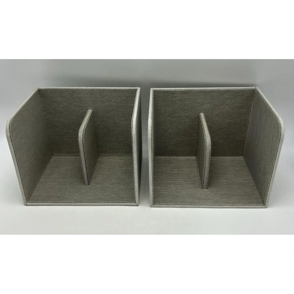 2 Caraway Food Storage Bin Holder Organizer Cabinet Gray x 2 Gray Canvas Read